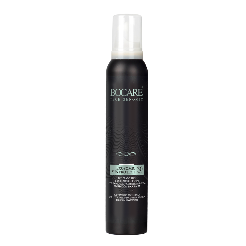 EXOSOMIC SUN PROTECT 30FPS Acelerador del bronceado corporal con exosomas y centella asiática