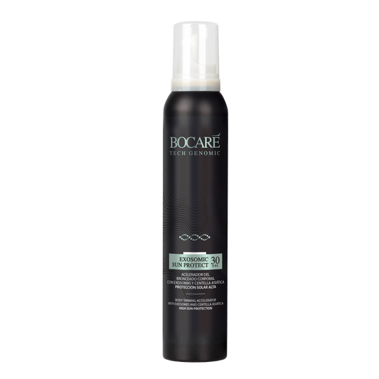 EXOSOMIC SUN PROTECT 30FPS Acelerador del bronceado corporal con exosomas y centella asiática